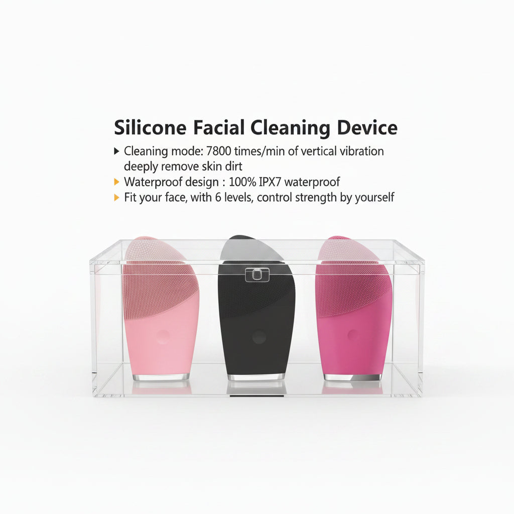 Deep Sonic Silicone Facial Cleansing Device - IPX7 Waterproof Face Brush