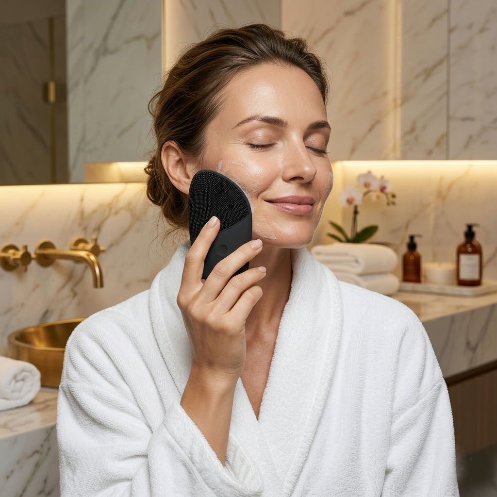 Deep Sonic Silicone Facial Cleansing Device - IPX7 Waterproof Face Brush
