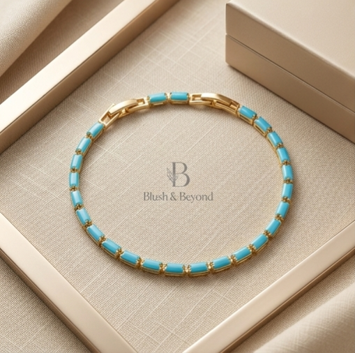 The Bohemian Turquoise Tennis Bracelet