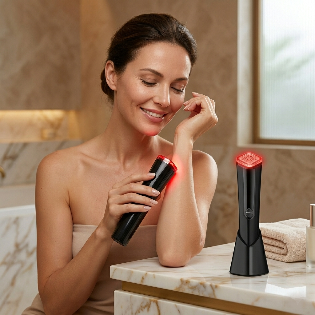 Advanced Infrared & Red Light Therapy Wand Anti-Aging & Skin Rejuvenation Heating Device