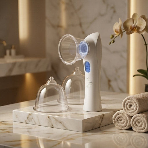Non-Invasive Vacuum Body Sculpting Device with Triple LED Therapy (Model BZ-0709) for Natural Breast & Buttock Lifting & Toning