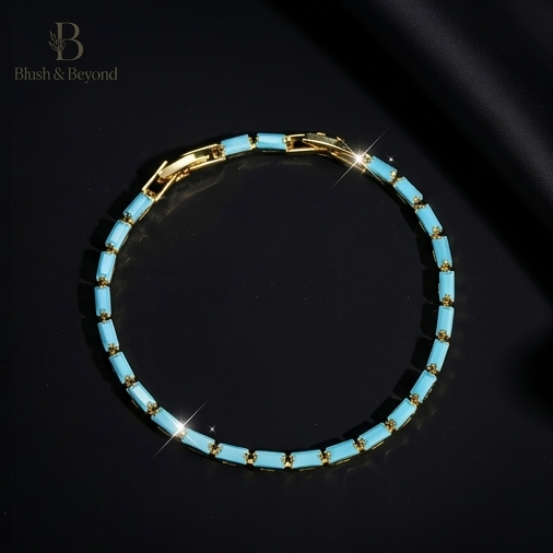 The Bohemian Turquoise Tennis Bracelet