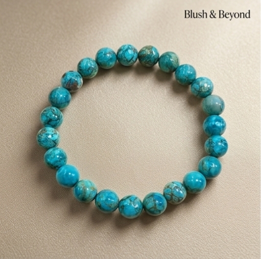 Natural South African Turquoise Beaded Bracelet ,Healing & Spiritual Growth