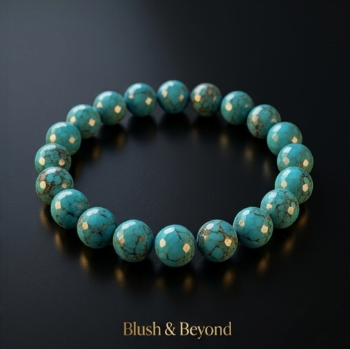 Natural South African Turquoise Beaded Bracelet ,Healing & Spiritual Growth