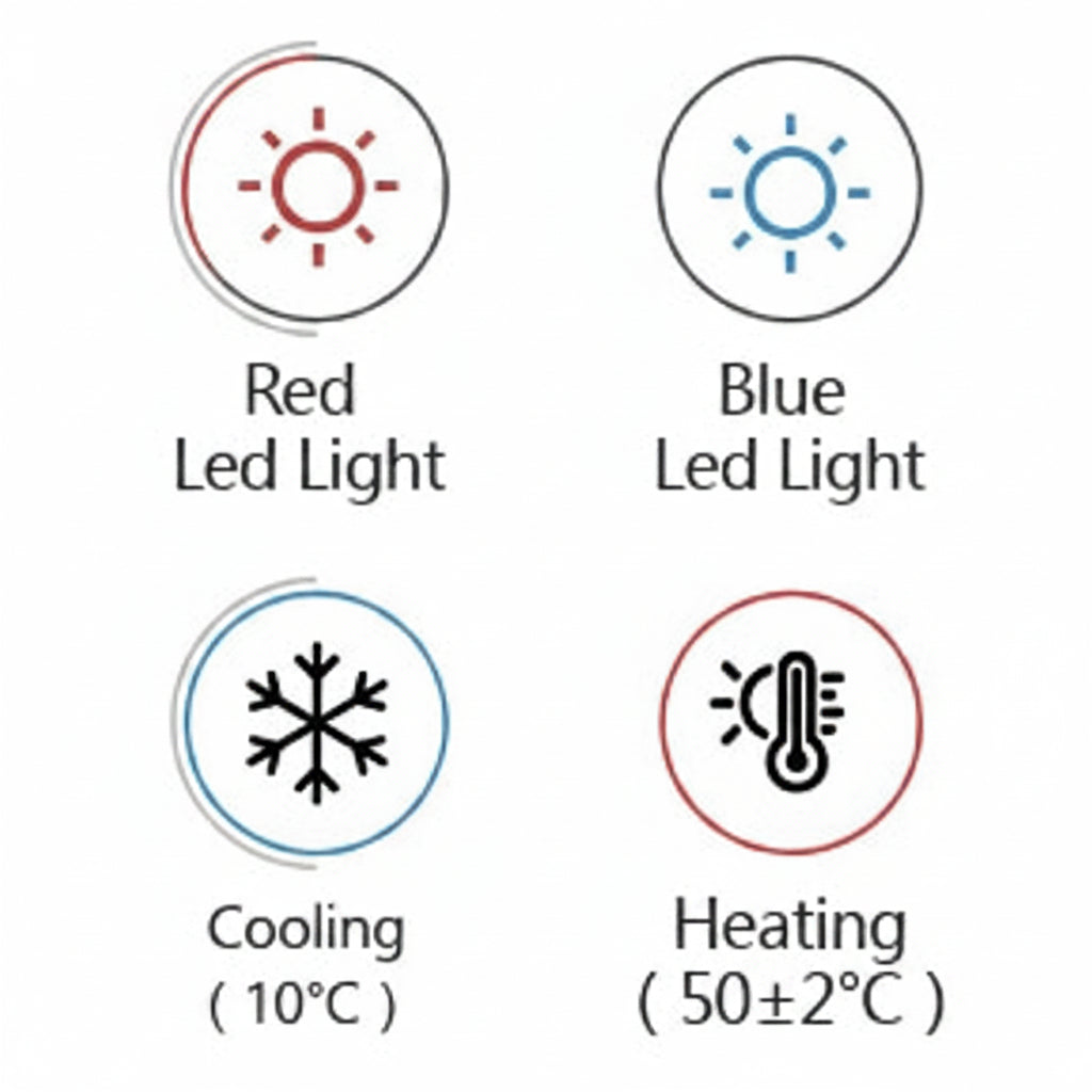 Hot And Cold Red And Blue Glass Head Beauty Instrument